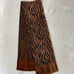 Salvatore Ferragamo Vintage Brown Velvet Scarf